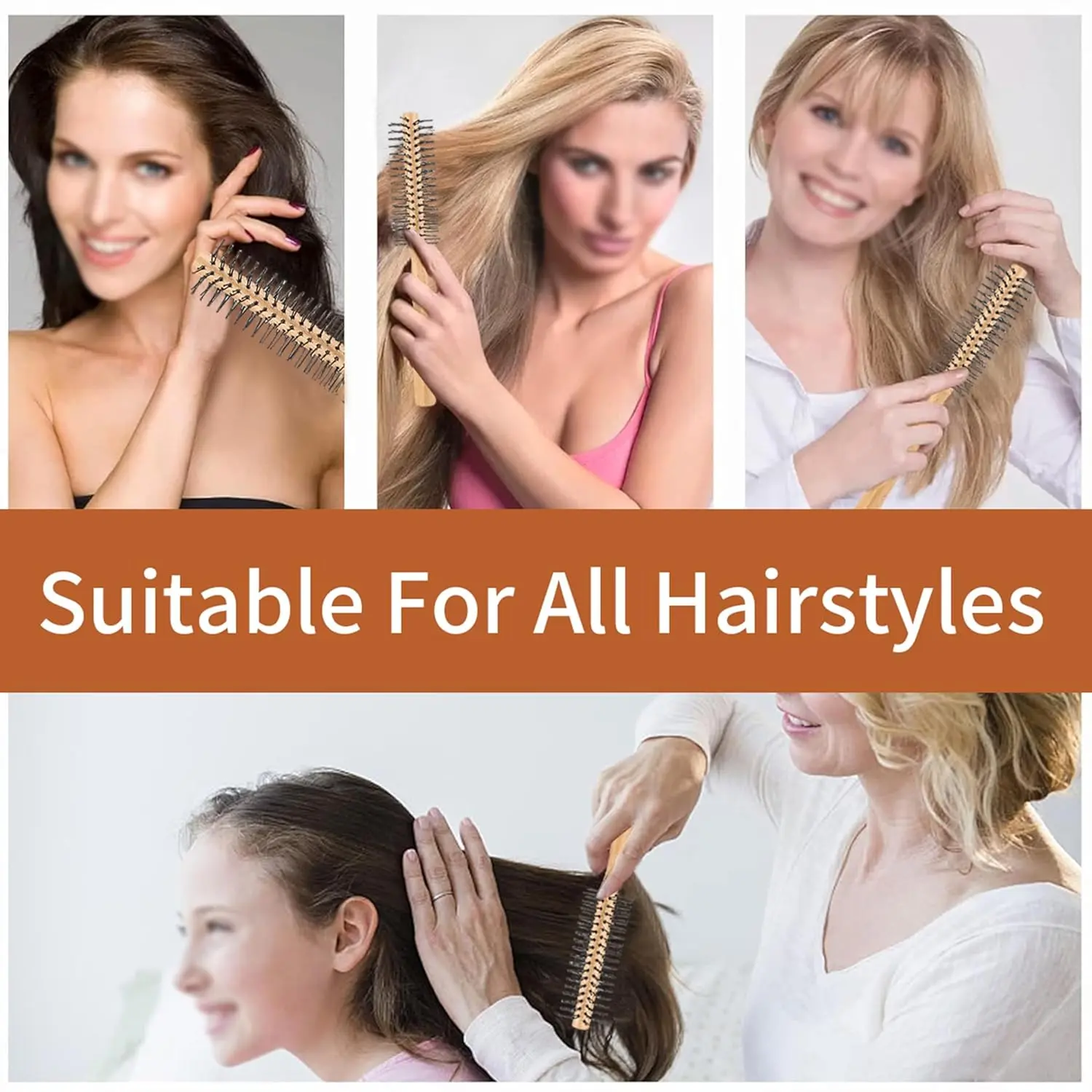 This small round wooden brush is perfect for styling short hair, beards, creating curls and adding volume.