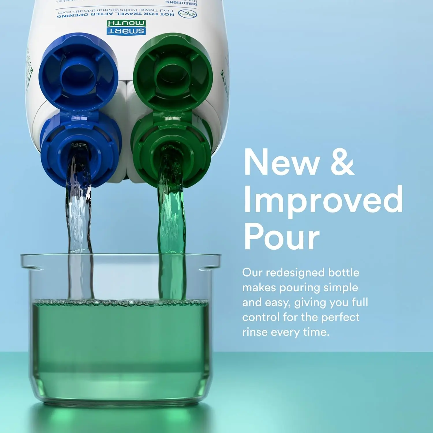 SmartMouth Original Activated Mouthwash provides 24-hour fresh breath using its patented Zinc Ion formula, fighting bad breath without alcohol or parabens, and offers a refreshing mint flavor.