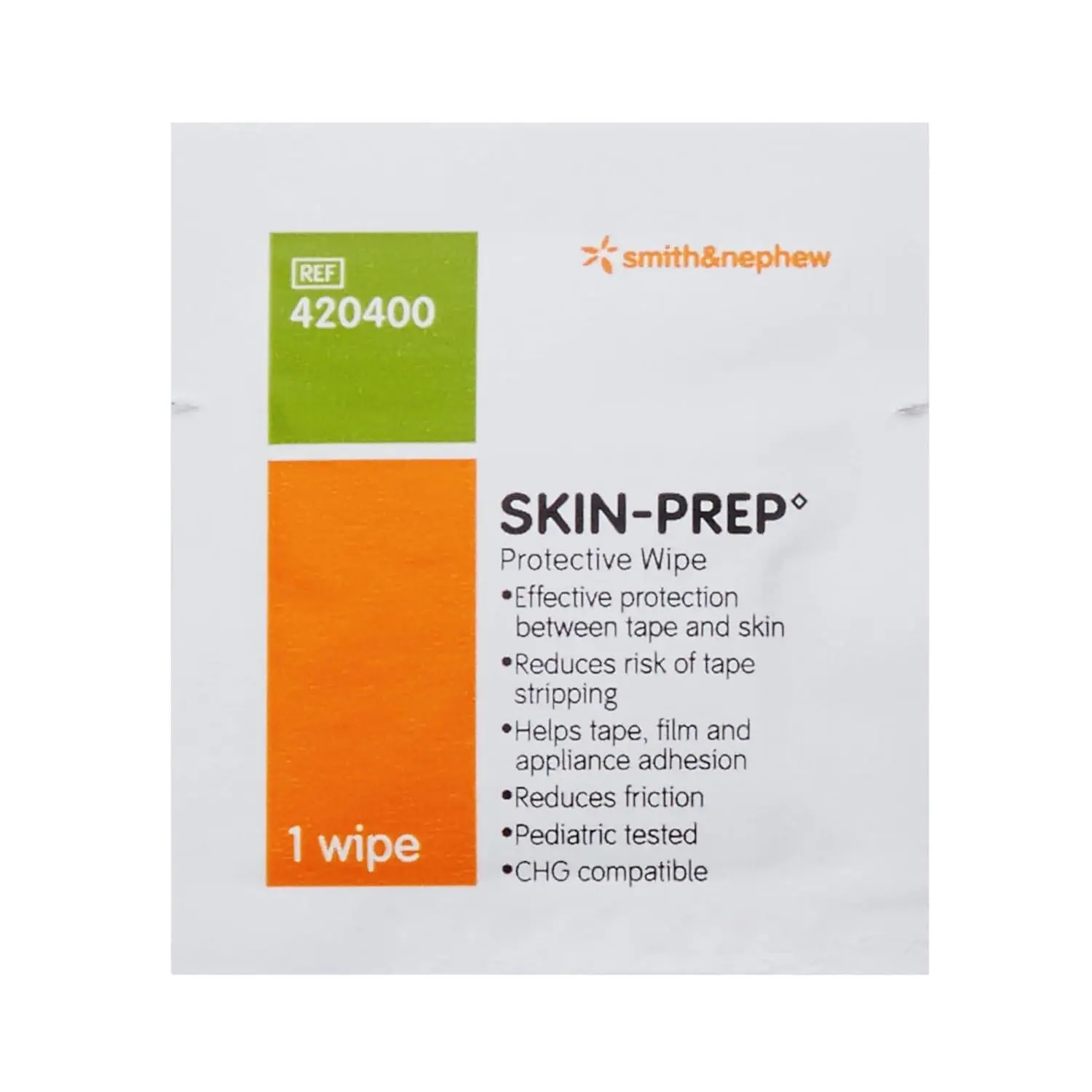 Image shows two packs of Smith & Nephew Skin-Prep protective wipes, each containing 50 wipes for skin preparation.