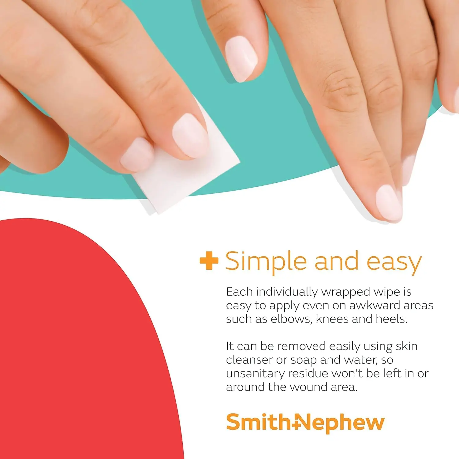 Image shows two packs of Smith & Nephew Skin-Prep protective wipes, each containing 50 wipes for skin preparation.