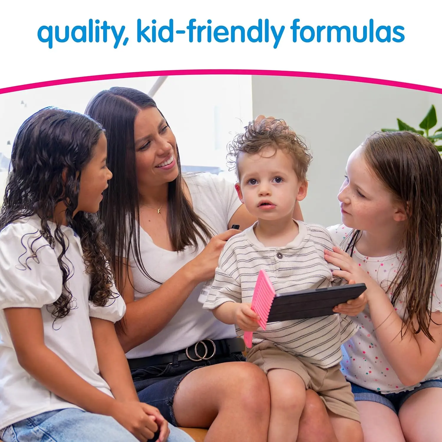 SoCozy curl volumizing foam provides lightweight control and conditioning for kid's curls, made with a salon formula free from nasty ingredients.