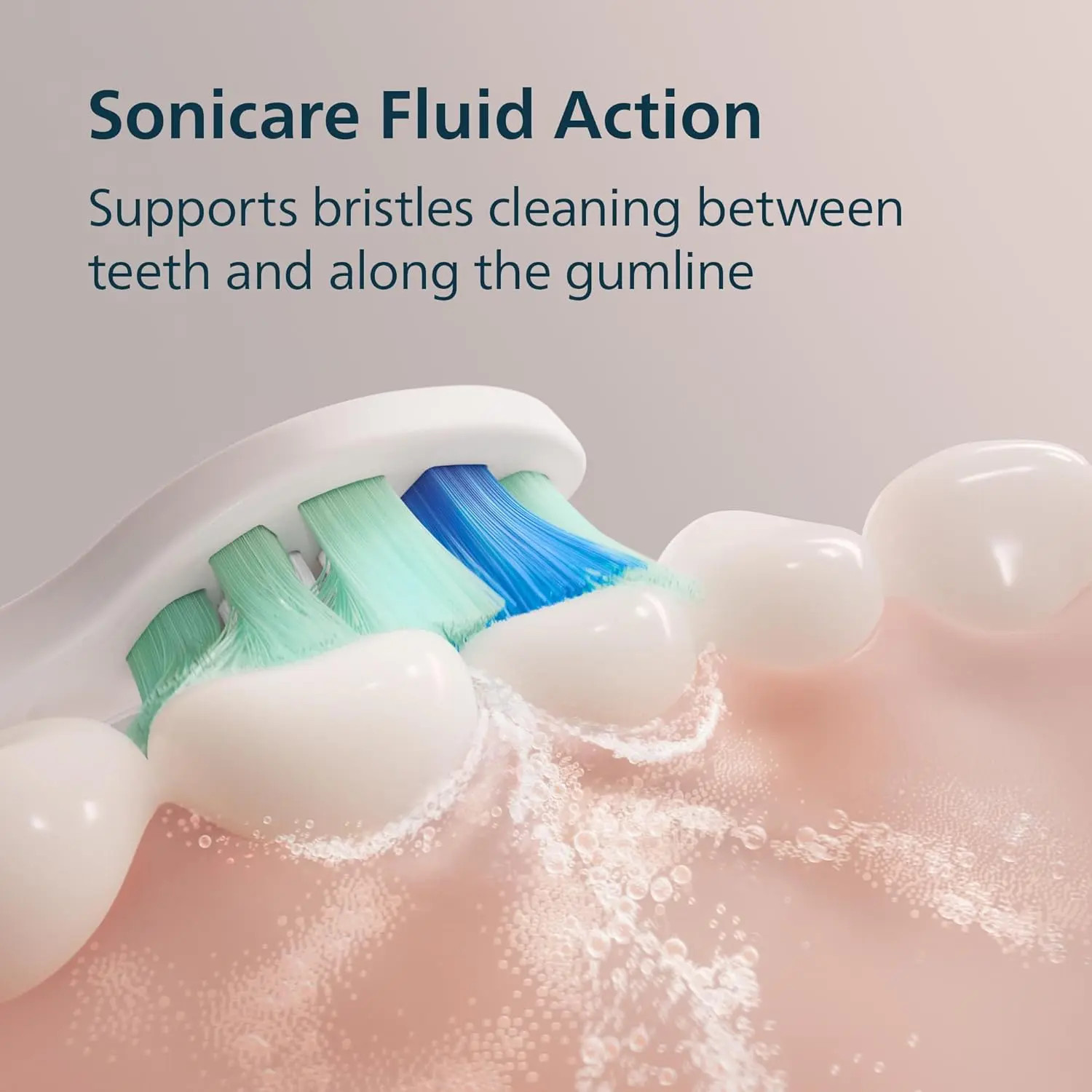 The Philips Sonicare 4100 electric toothbrush in white provides advanced plaque removal and gentle gum care with its pressure sensor and rechargeable handle.