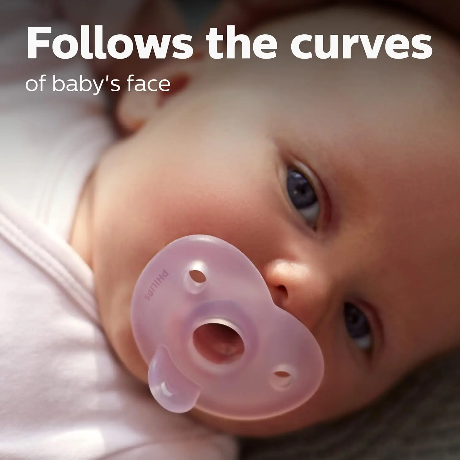 The Philips AVENT Soothie heart-shaped pacifier, in blue and light blue, is a safe and comfortable choice for newborns aged 0-3 months, trusted by hospitals and made from BPA-free silicone.