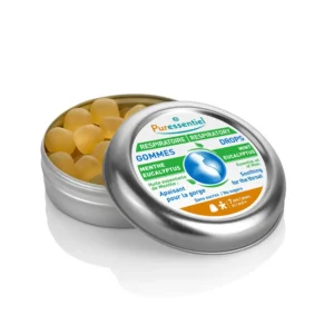 Puressentiel soothing throat lozenges with mint and eucalyptus essential oils offer natural relief for the throat, pharynx and vocal cords.