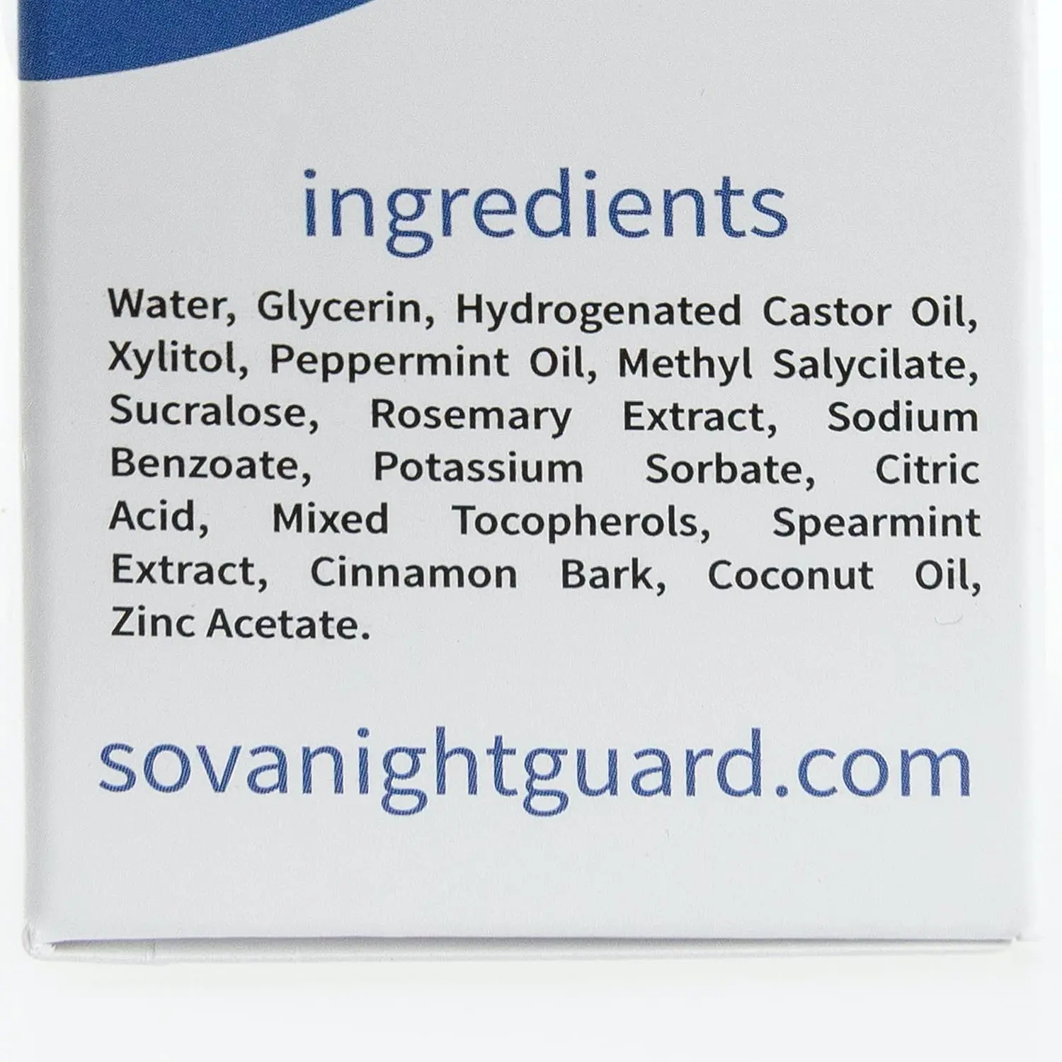 SOVA Fresh night guard spray in cinnamint flavor, designed to clean and freshen your mouthguard.