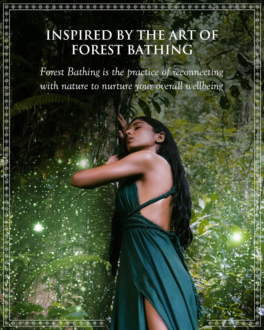 This SPA CEYLON ForestVeda Calming Discovery Set includes travel-sized body cleanser, body elixir, body cream, and pillow mist for a relaxing, spa-like self-care ritual inspired by Ceylon's rainforests.