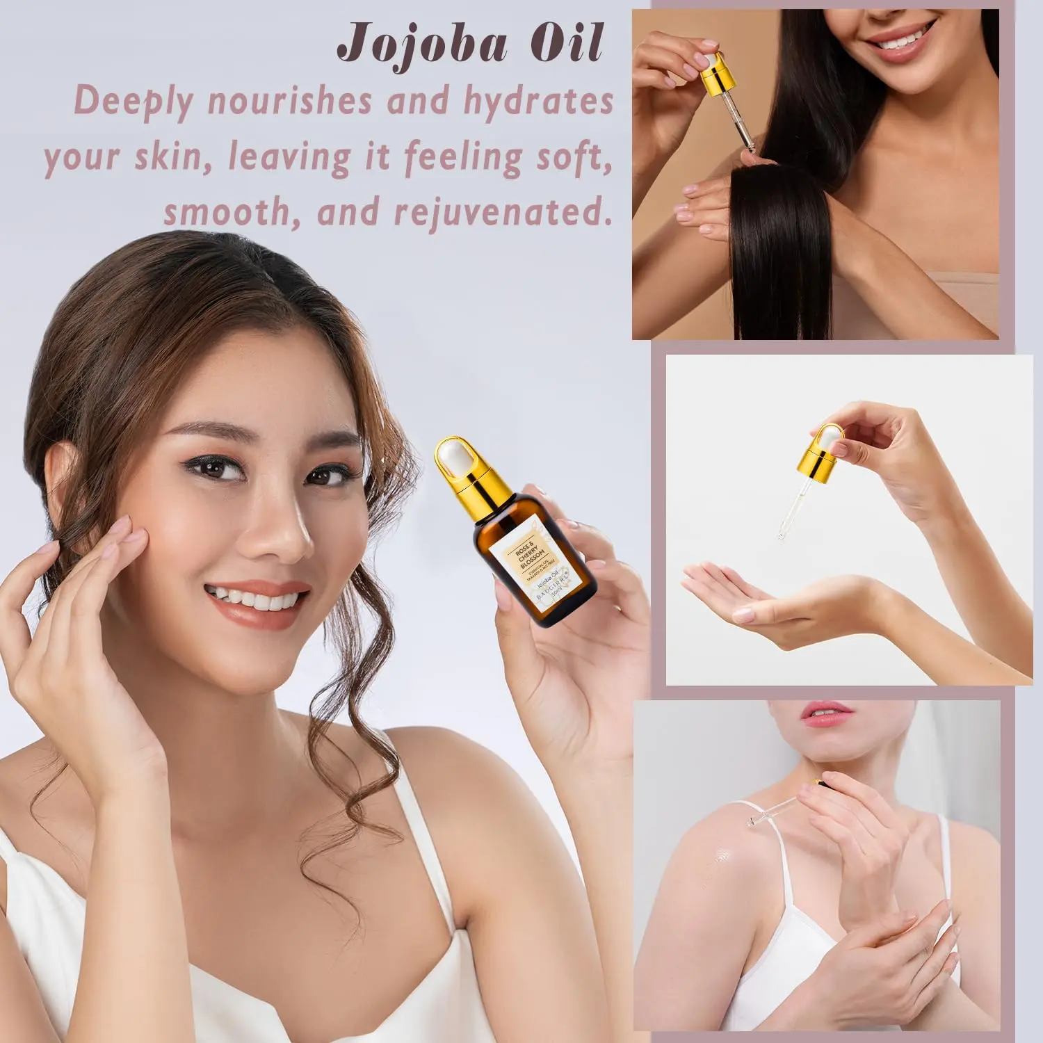 This luxurious rose and cherry blossom spa gift set includes bath bombs, lotions, and aromatherapy items in a handmade basket, perfect for Christmas, birthdays, or Mother's Day.