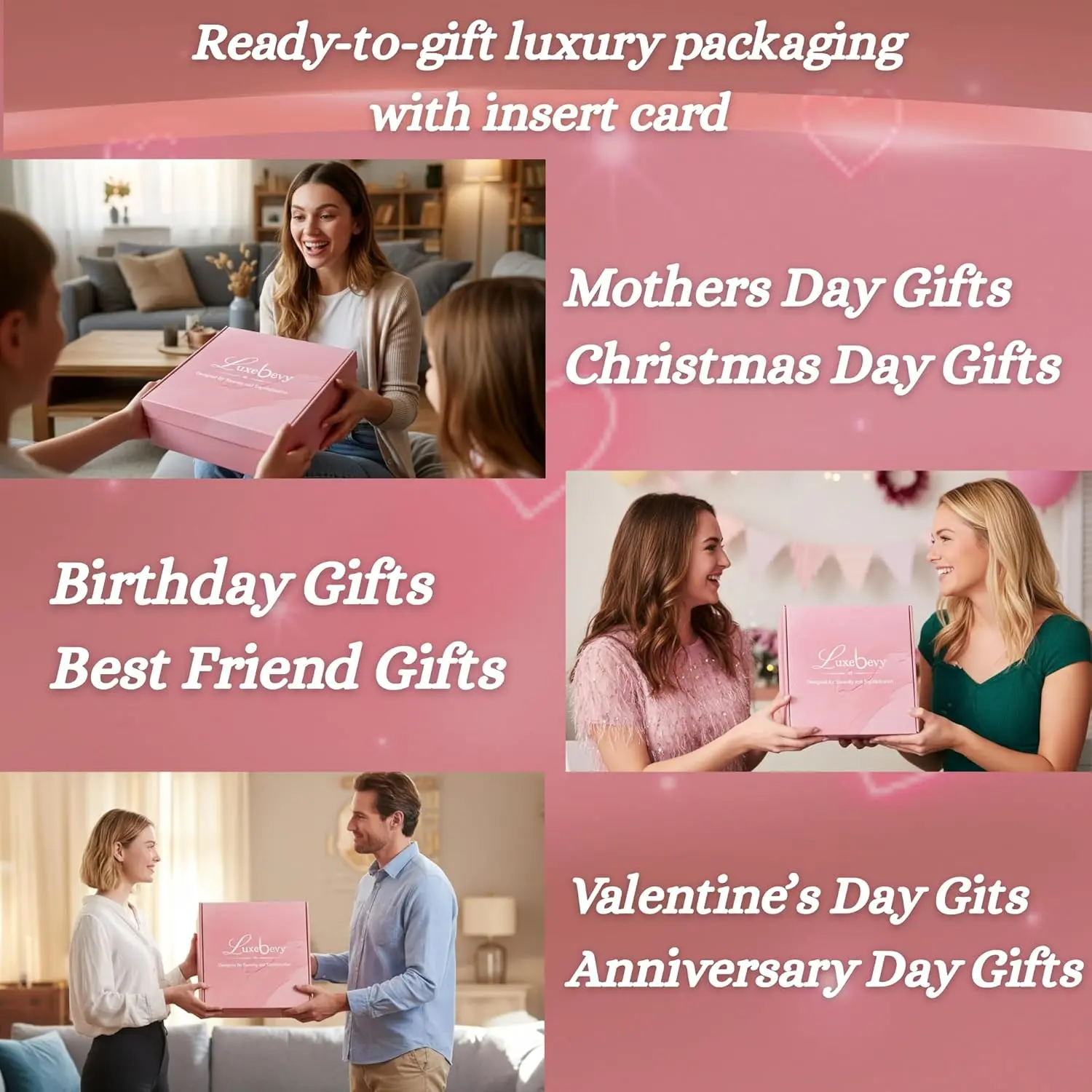 This 14-piece spa gift set for women includes a coral fleece towel wrap, hair towel, loofah, back scrubber, and makeup remover pads, perfect for a luxurious at-home spa experience.