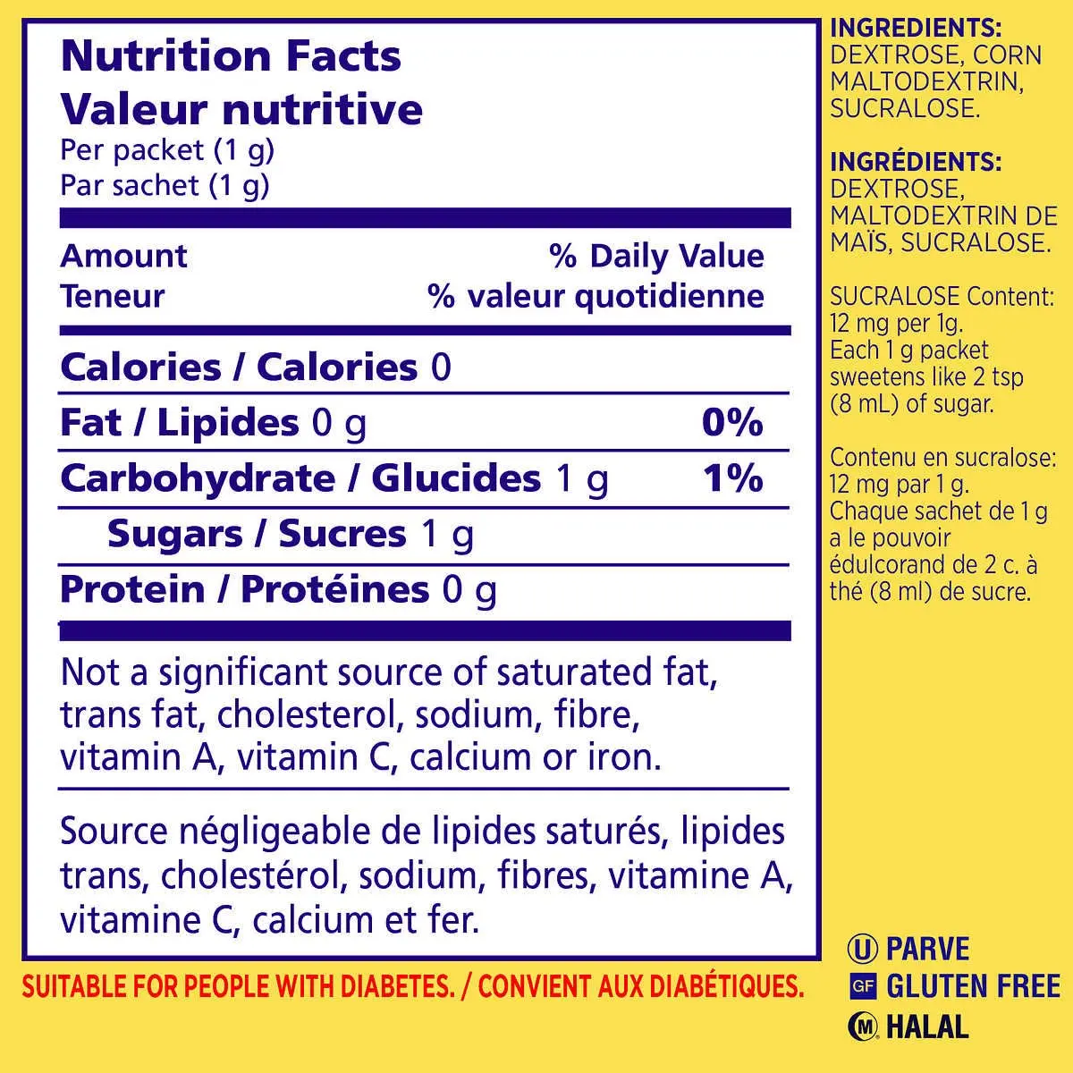 A box of SPLENDA No Calorie Sweetener with 1000 individual sachets, a sugar substitute that tastes like sugar, has no calories, and is ideal for the whole family.