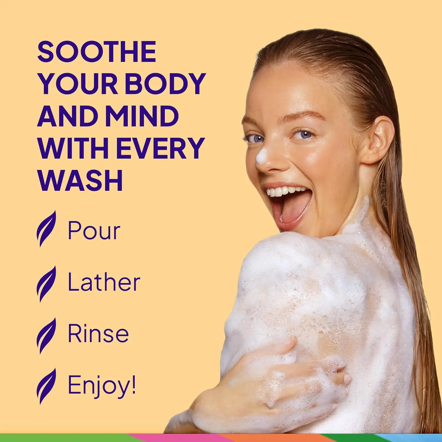 Bottle of St Ives Oatmeal and Shea Butter body wash for soothing and cleansing dry, sensitive skin.