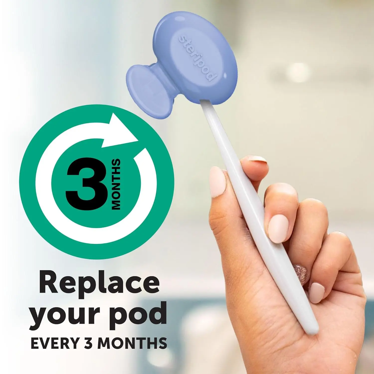 Steripod toothbrush protectors clip onto manual and electric toothbrush heads to keep bristles clean, fresh and protected from cross-contamination.