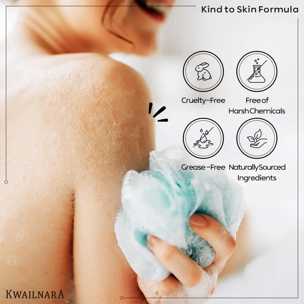 A bottle of KWAILNARA Strawberry Milk Body Cleanser by WELCOS, a creamy and fragrant cleanser for soft and moisturized skin.