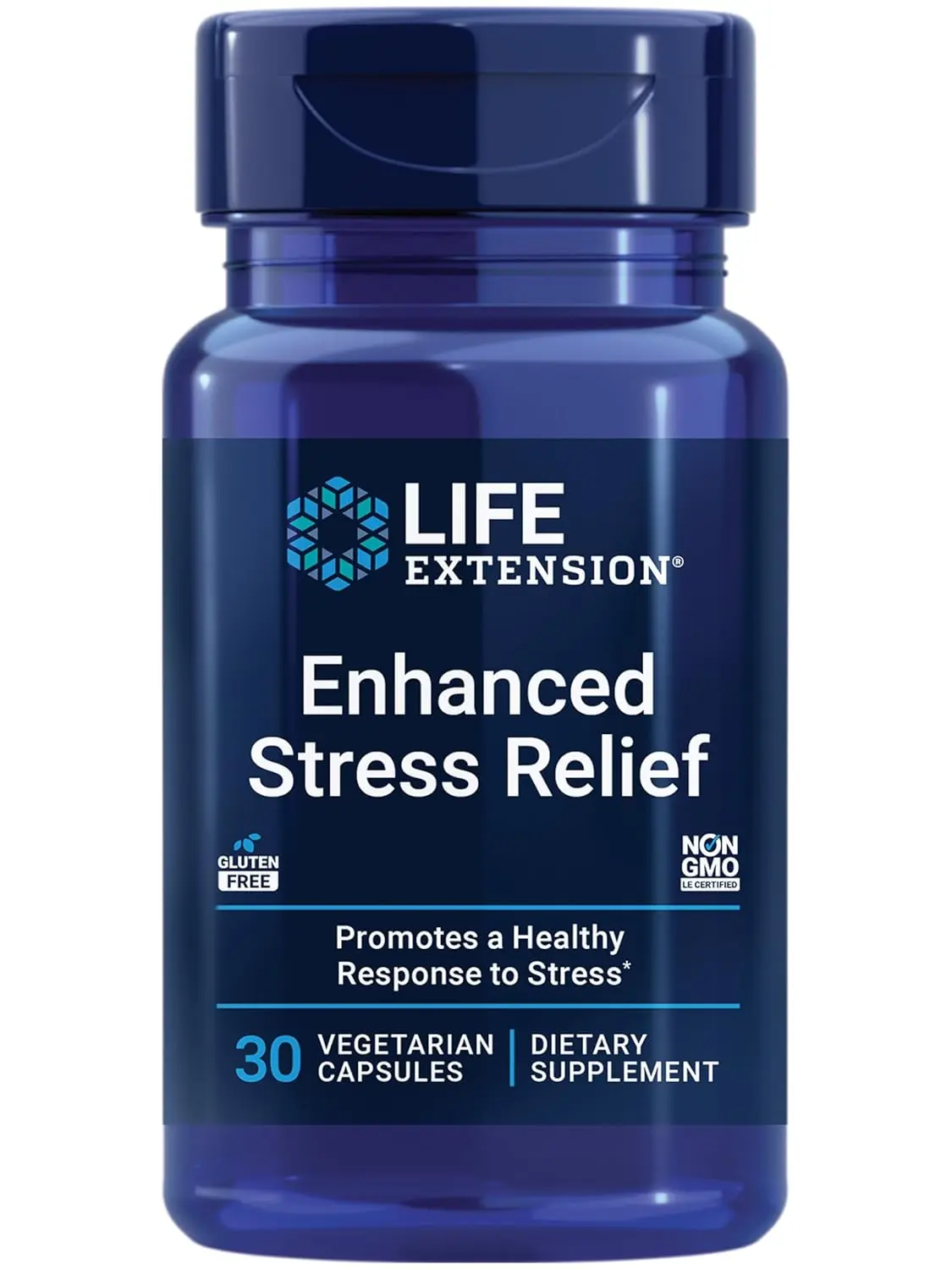 This natural stress relief supplement contains L-theanine and lemon balm to promote relaxation, calm the mind, and support a healthy stress response.