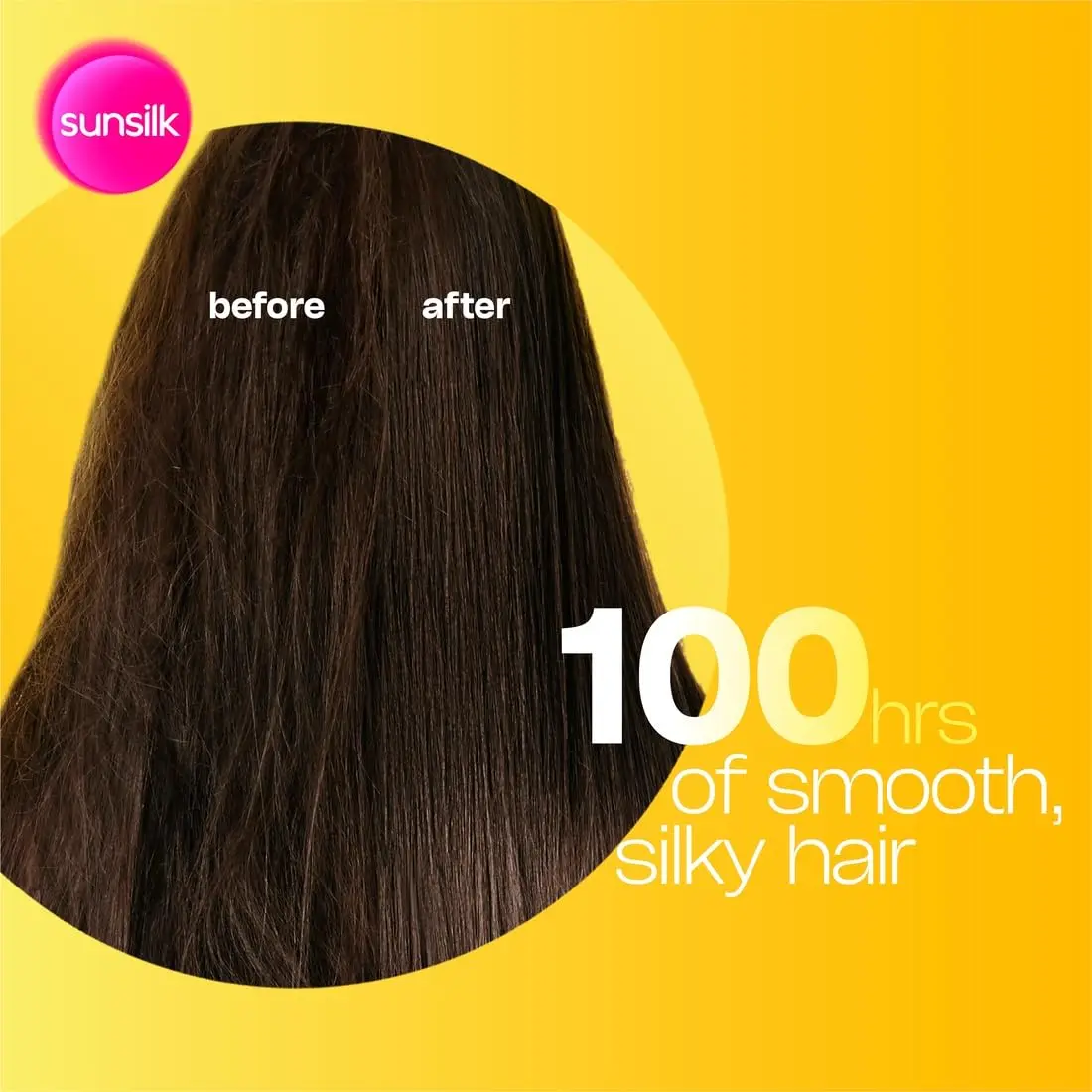 Sunsilk Silky Smooth shampoo and conditioner set, supercharged with amino-silk complex, for instantly stronger and smoother hair.