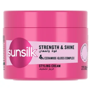 This Sunsilk Strength & Shine styling cream, supercharged with Cera-Gloss complex, gives hair 10x strength and ultra shine.