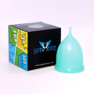 The Super Jennie menstrual cup, proudly made in the USA from medical grade silicone, offers comfortable and leak-proof period protection, making tampons and pads obsolete for first-time and experienced users with heavy or light flow.