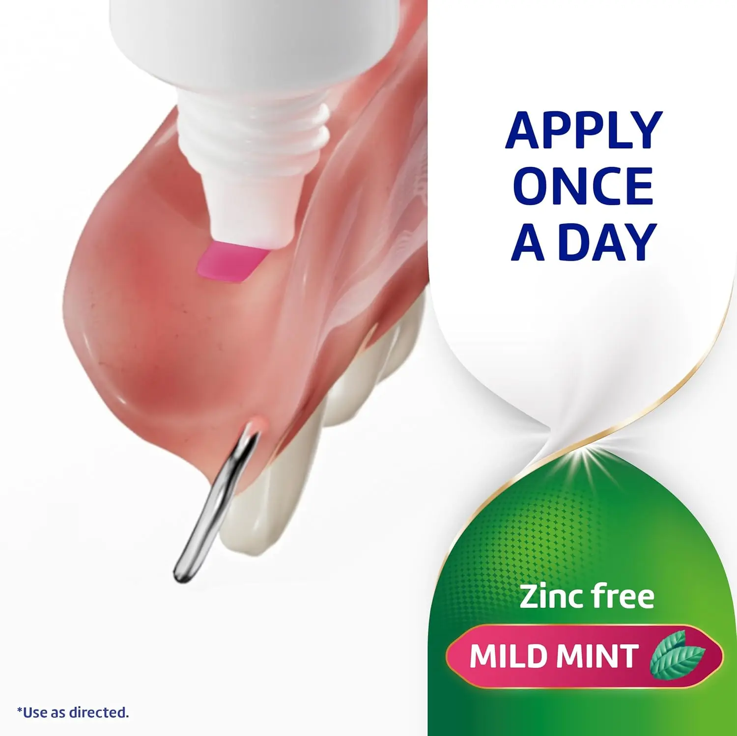 Two pack of Super Poligrip zinc-free denture adhesive cream providing a strong, 12-hour hold that helps to seal out food particles and prevent gum irritation.