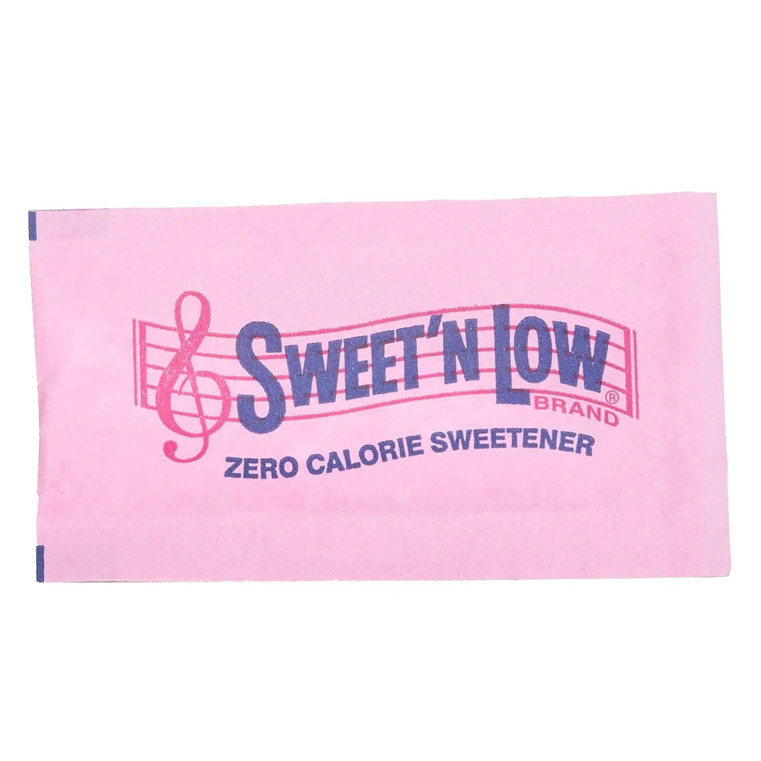 A box of Sweet 'N Low zero calorie sugar substitute single-serve packets.