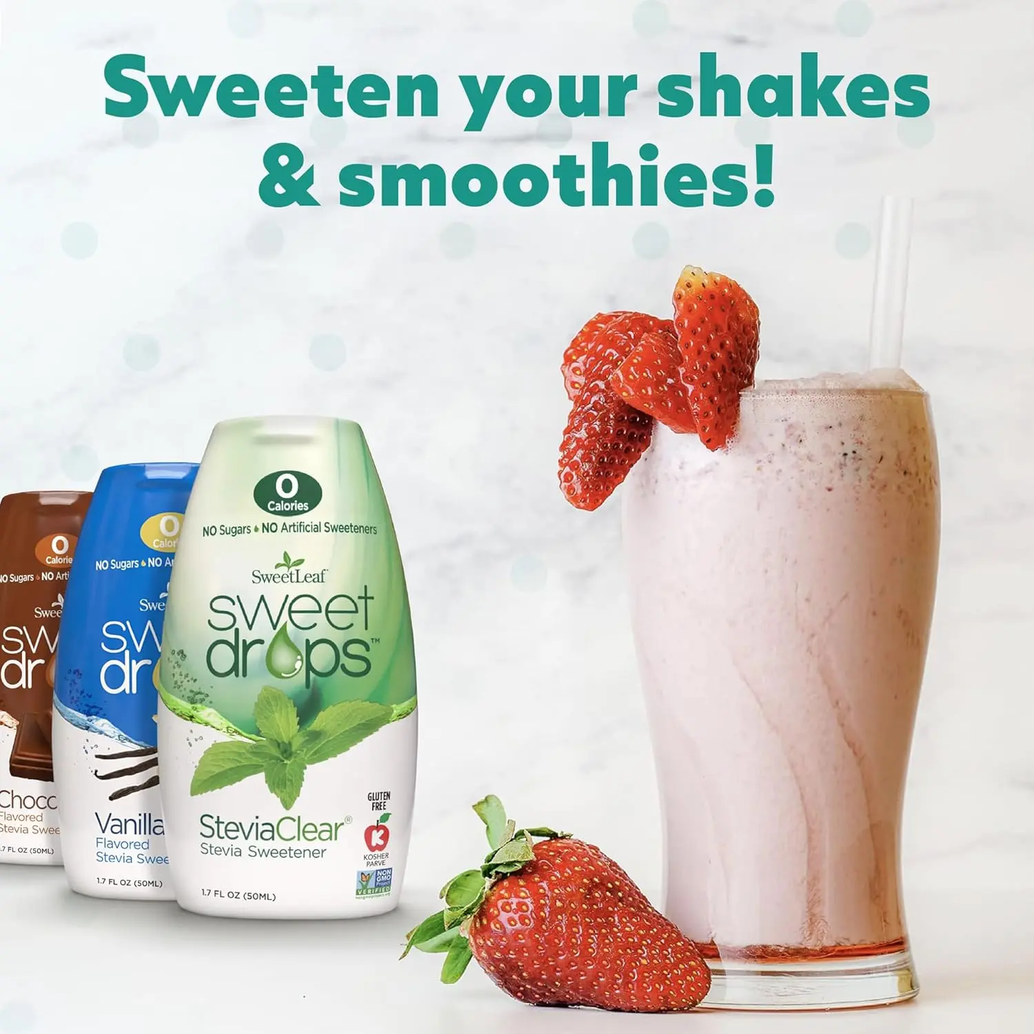 SweetLeaf Vanilla Stevia Drops offer zero-calorie sweetness as a natural sugar alternative for flavoring drinks and recipes.