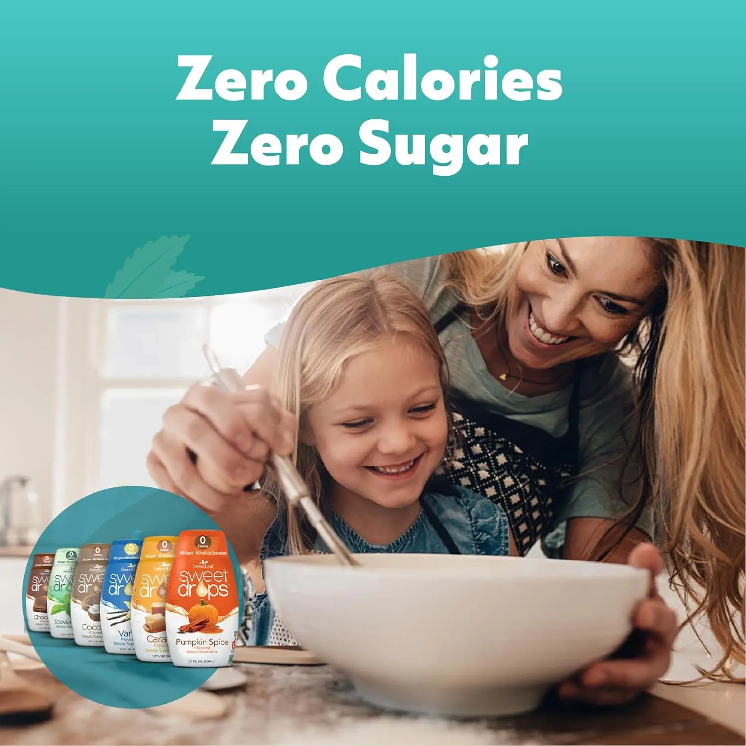 SweetLeaf Vanilla Stevia Drops offer zero-calorie sweetness as a natural sugar alternative for flavoring drinks and recipes.