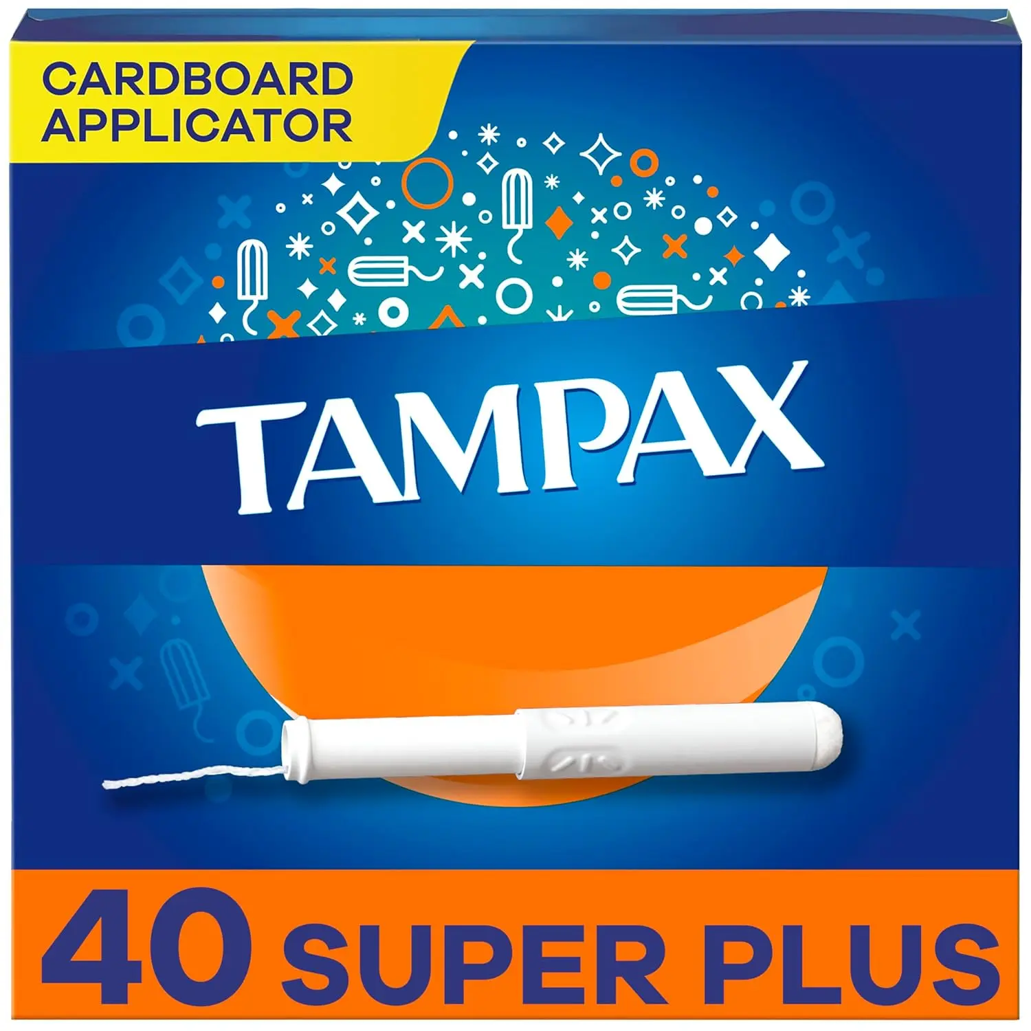 Tampax Super Plus unscented cardboard tampons with LeakGuard Skirt and anti-slip grip provide up to eight hours of comfortable leak and odor-free protection.