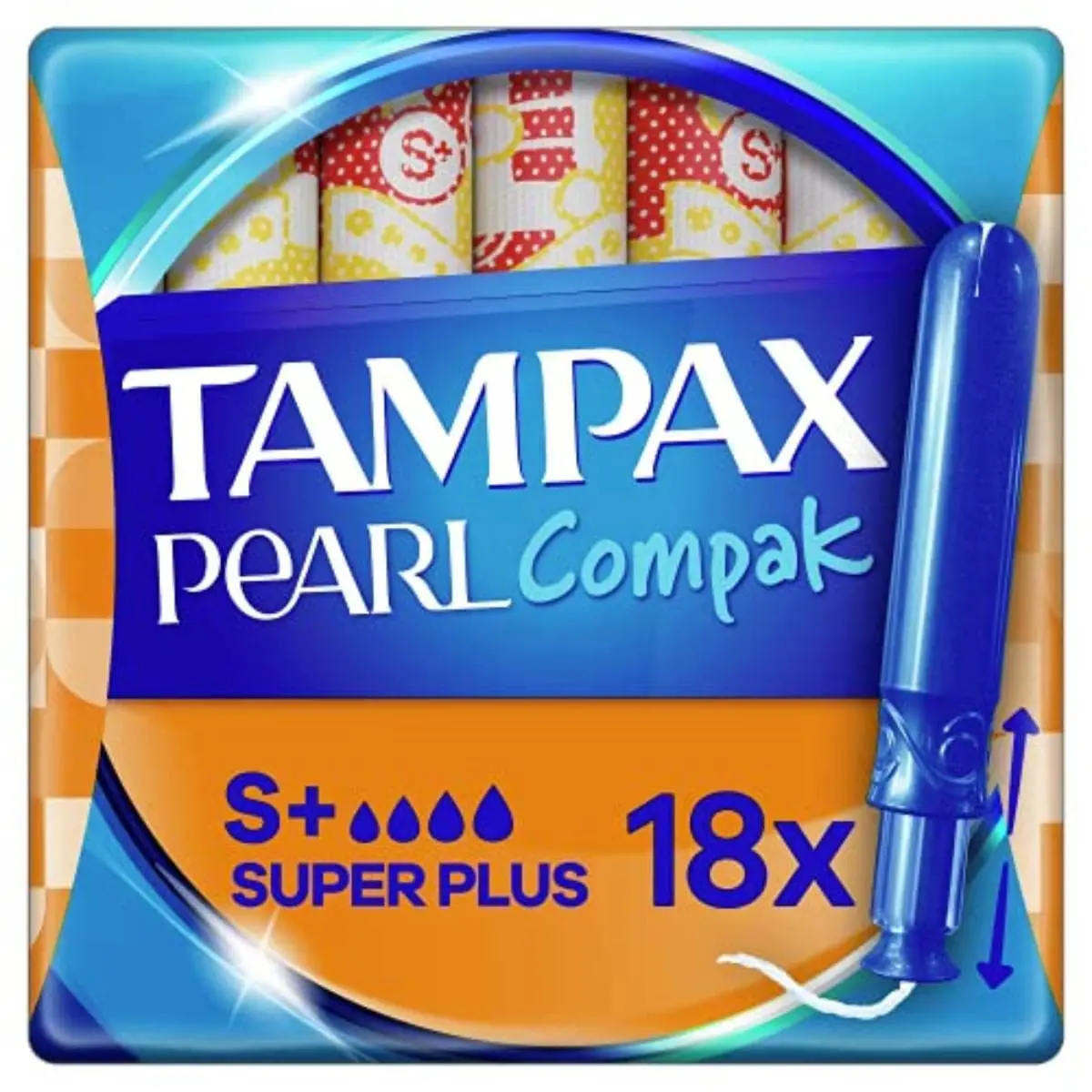 Tampax Pearl Compak Super Plus tampons offer comfortable, discreet protection with a Form Fit design and leak guard cord, providing up to 8 hours of security.