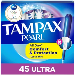 Tampax Pearl Ultra unscented tampons with LeakGuard Braid and Anti-Slip Grip offer comfortable, reliable protection and are HSA/FSA eligible.
