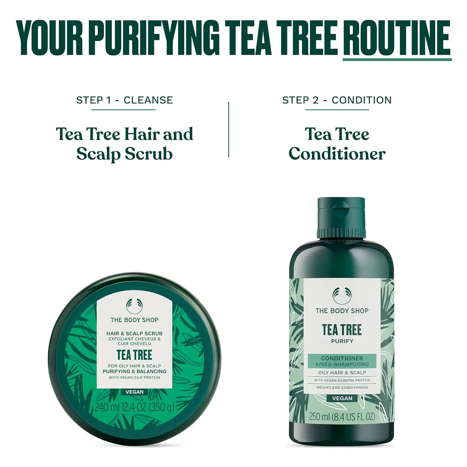 This tea tree hair and scalp scrub purifies, exfoliates, and revitalizes oily hair, leaving it feeling fresh and balanced.