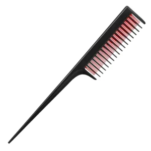 This triple teasing comb with a tail is perfect for women with fine hair, adding volume, sectioning, and styling with its three rows of teeth.