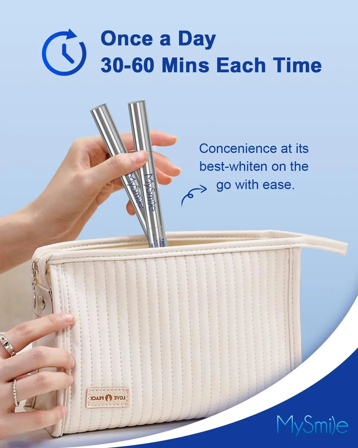 This teeth whitening pen kit includes two non-sensitive gel pens for convenient and effective at-home teeth whitening to help you achieve a brighter, whiter smile.