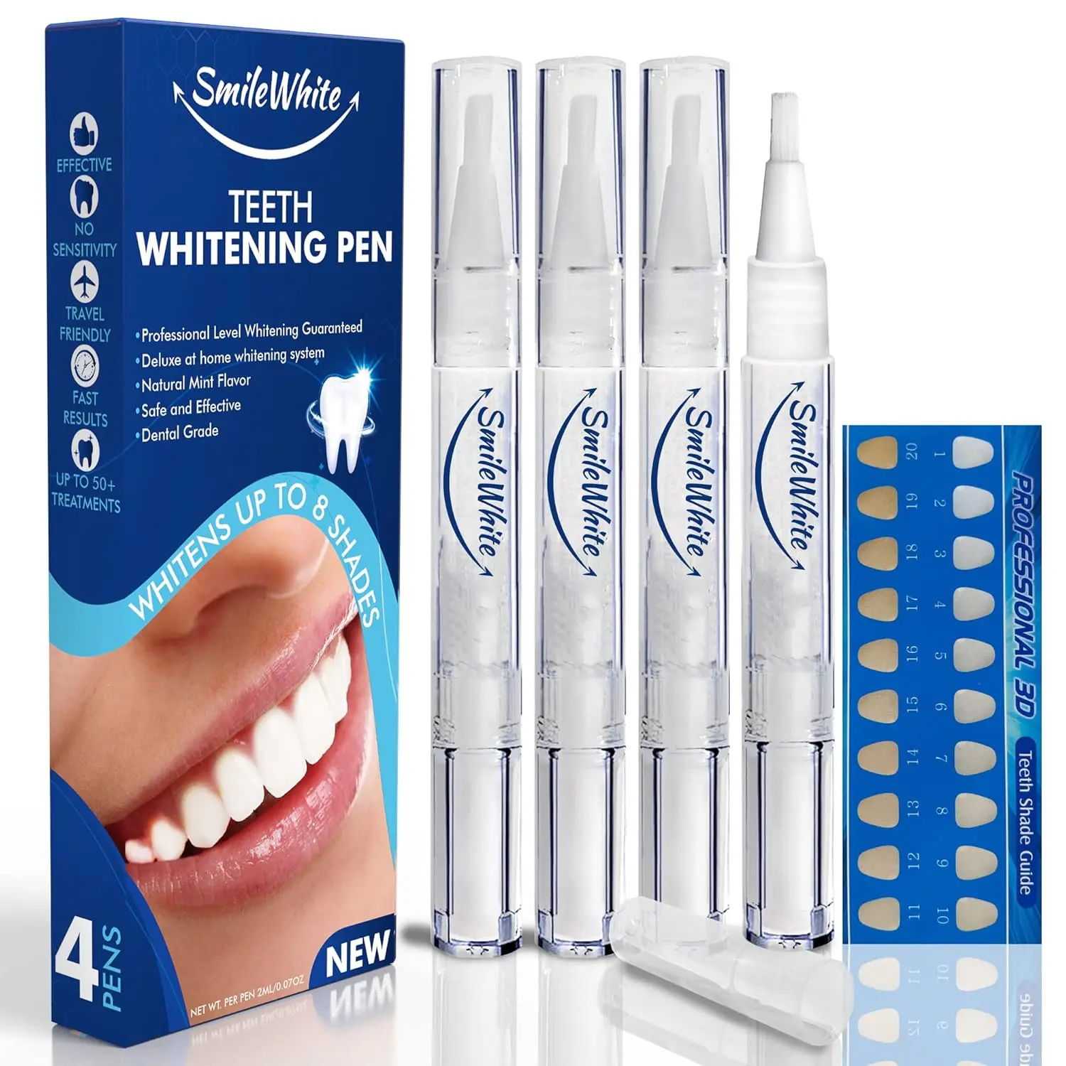SmileWhite teeth whitening pens gently remove years of stains from coffee, wine, and more for a visibly brighter smile.