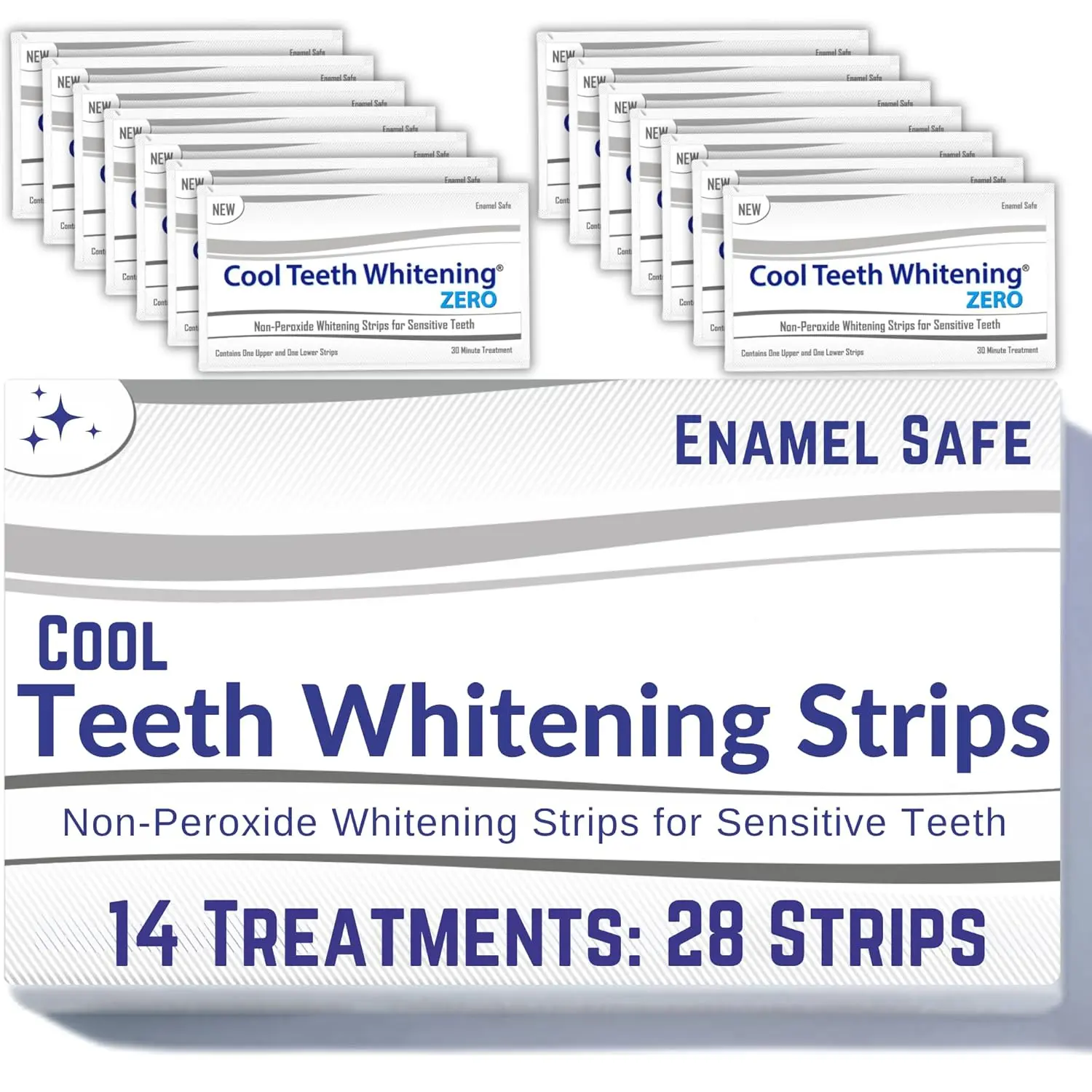 These zero peroxide teeth whitening strips are gentle and effective for whitening sensitive teeth at home in 14 treatments.