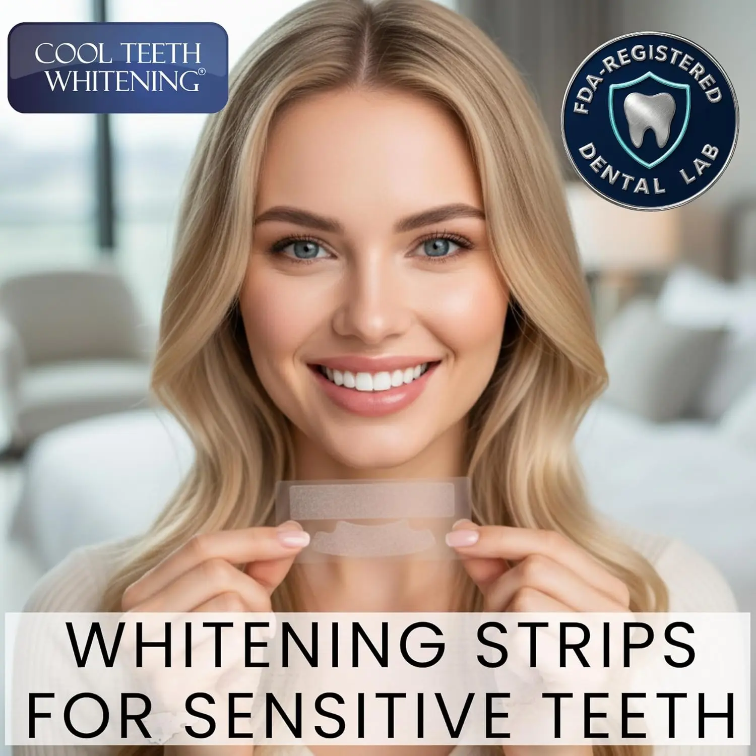 These zero peroxide teeth whitening strips are gentle and effective for whitening sensitive teeth at home in 14 treatments.