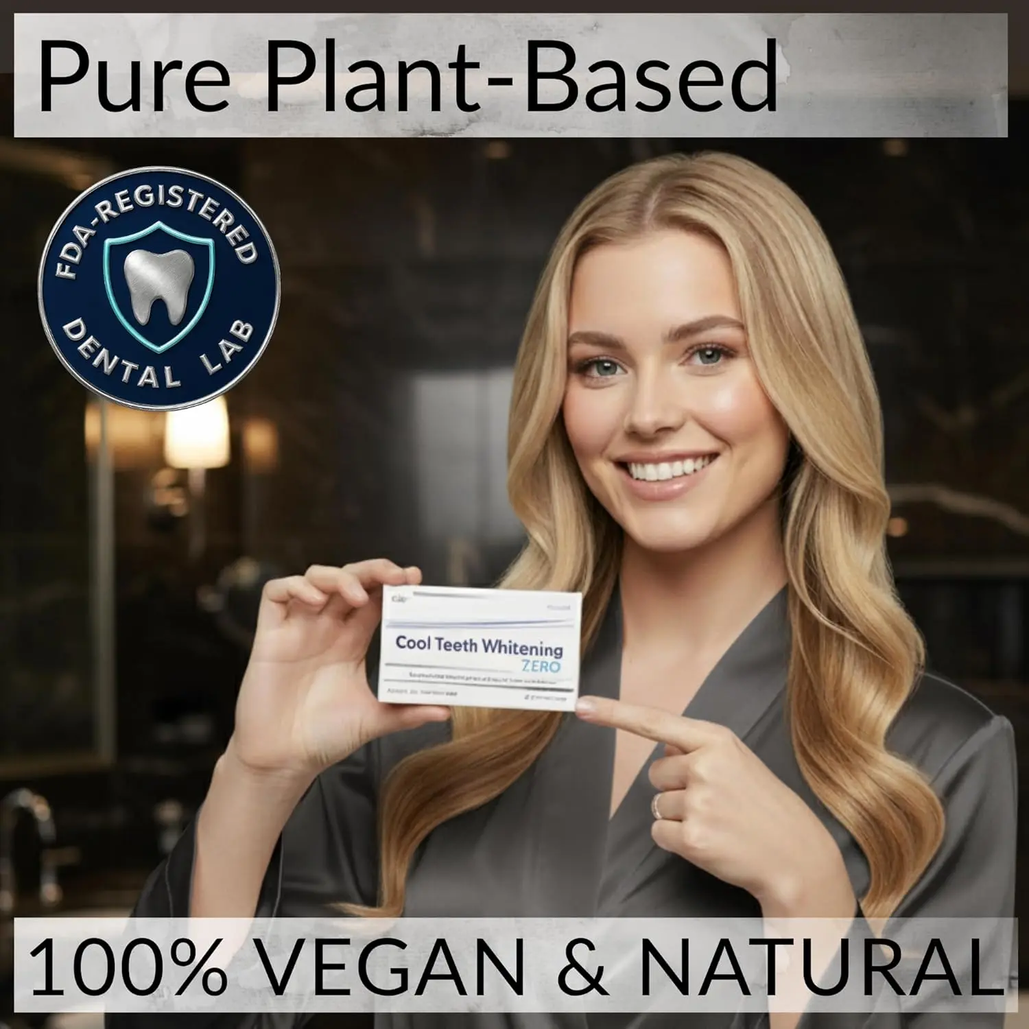 These zero peroxide teeth whitening strips are gentle and effective for whitening sensitive teeth at home in 14 treatments.