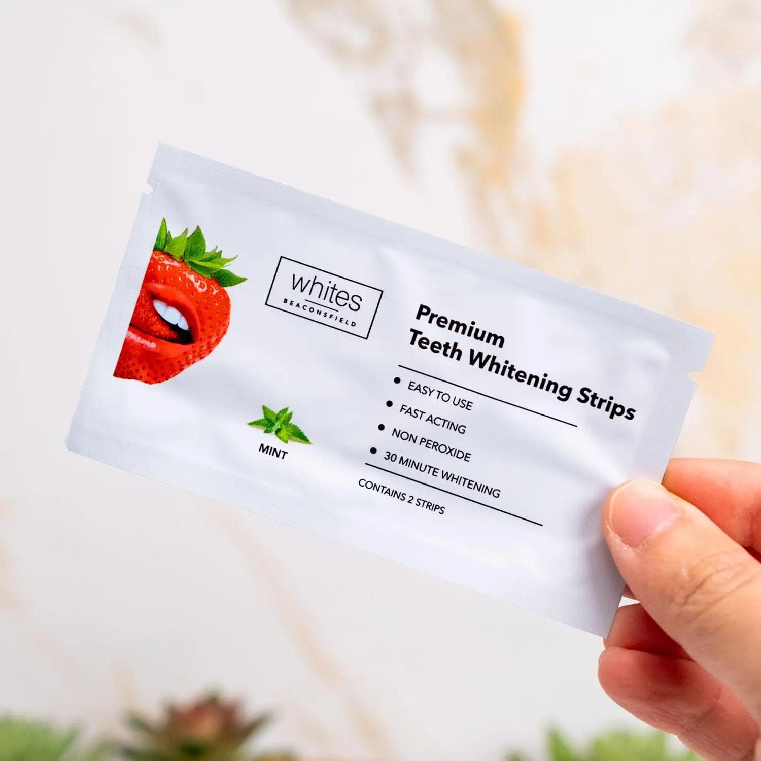 Whites Beaconsfield teeth whitening strips offer a gentle, non-peroxide formula safe for enamel and sensitive teeth, removing stains from coffee, wine, and smoking for a brighter smile in 14 days.