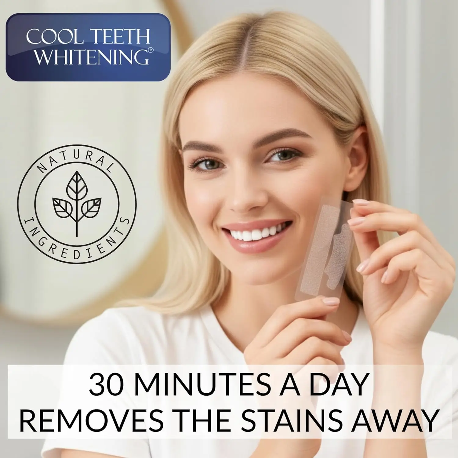 These zero peroxide teeth whitening strips are gentle and effective for whitening sensitive teeth at home in 14 treatments.