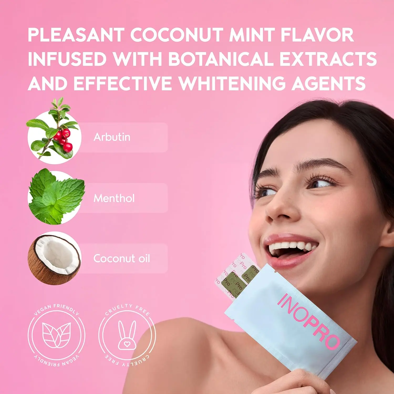 Achieve a brighter, whiter smile with this peroxide-free teeth whitening strips kit, formulated with natural ingredients and gentle on enamel for effective stain removal without sensitivity.