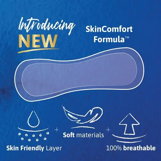 Tena Intimates ultra thin light incontinence pads with 3D Technology to wick away moisture for trusted comfort and ProSkin Technology to promote freshness and skin health, providing Triple Protection against leaks, odor and moisture, in a discreet, 9-inch length.