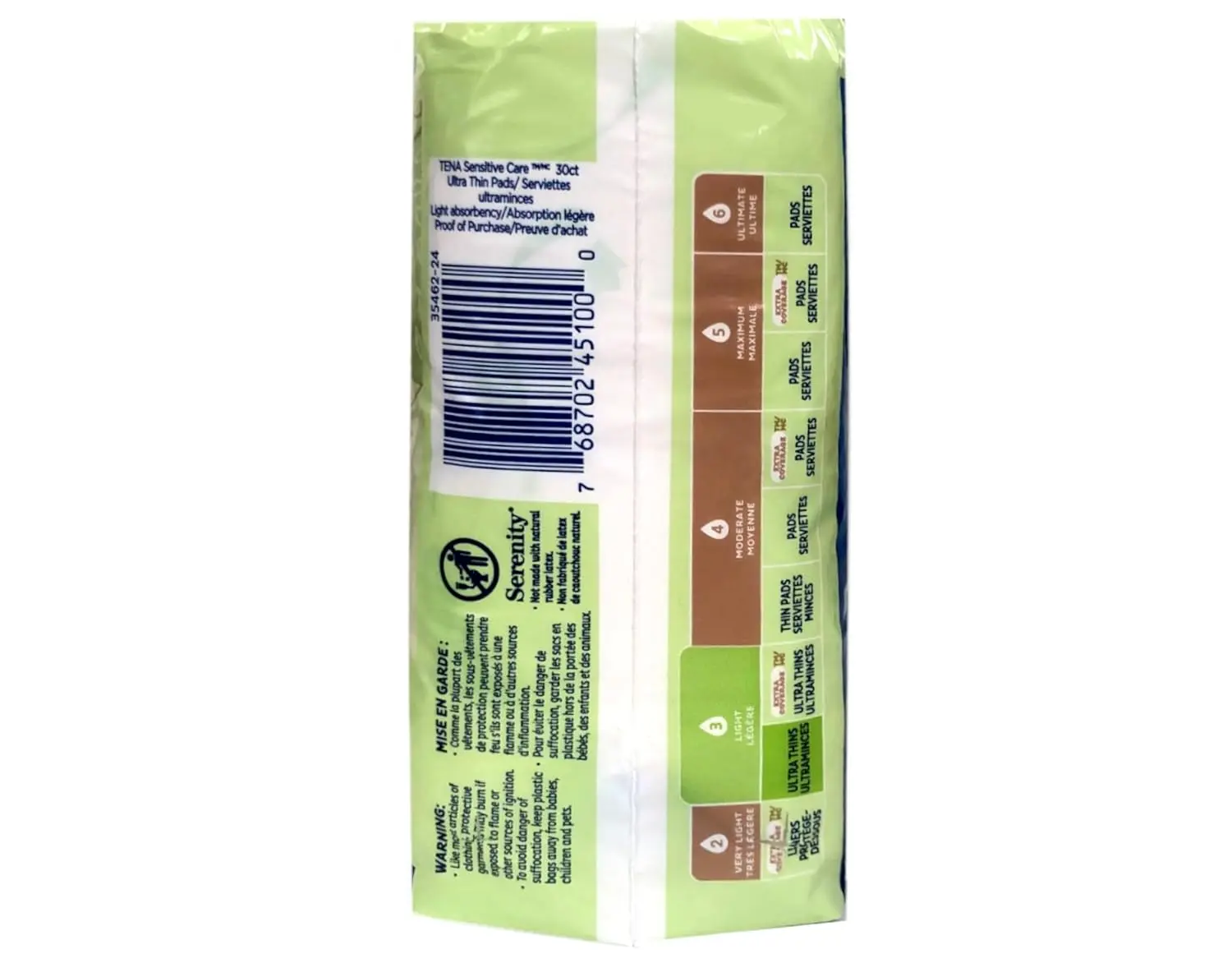 Tena Intimates ultra thin light incontinence pads with 3D Technology to wick away moisture for trusted comfort and ProSkin Technology to promote freshness and skin health, providing Triple Protection against leaks, odor and moisture, in a discreet, 9-inch length.