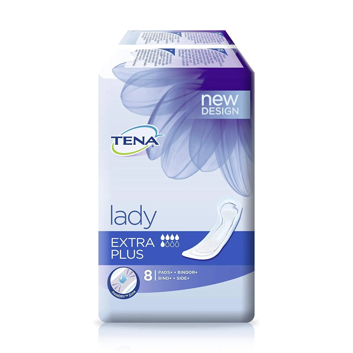 TENA Lady Extra Plus pads offer superior absorption and leakage security with odour control, a Dry Fast Core, and a breathable backsheet for discreet incontinence protection and freshness.