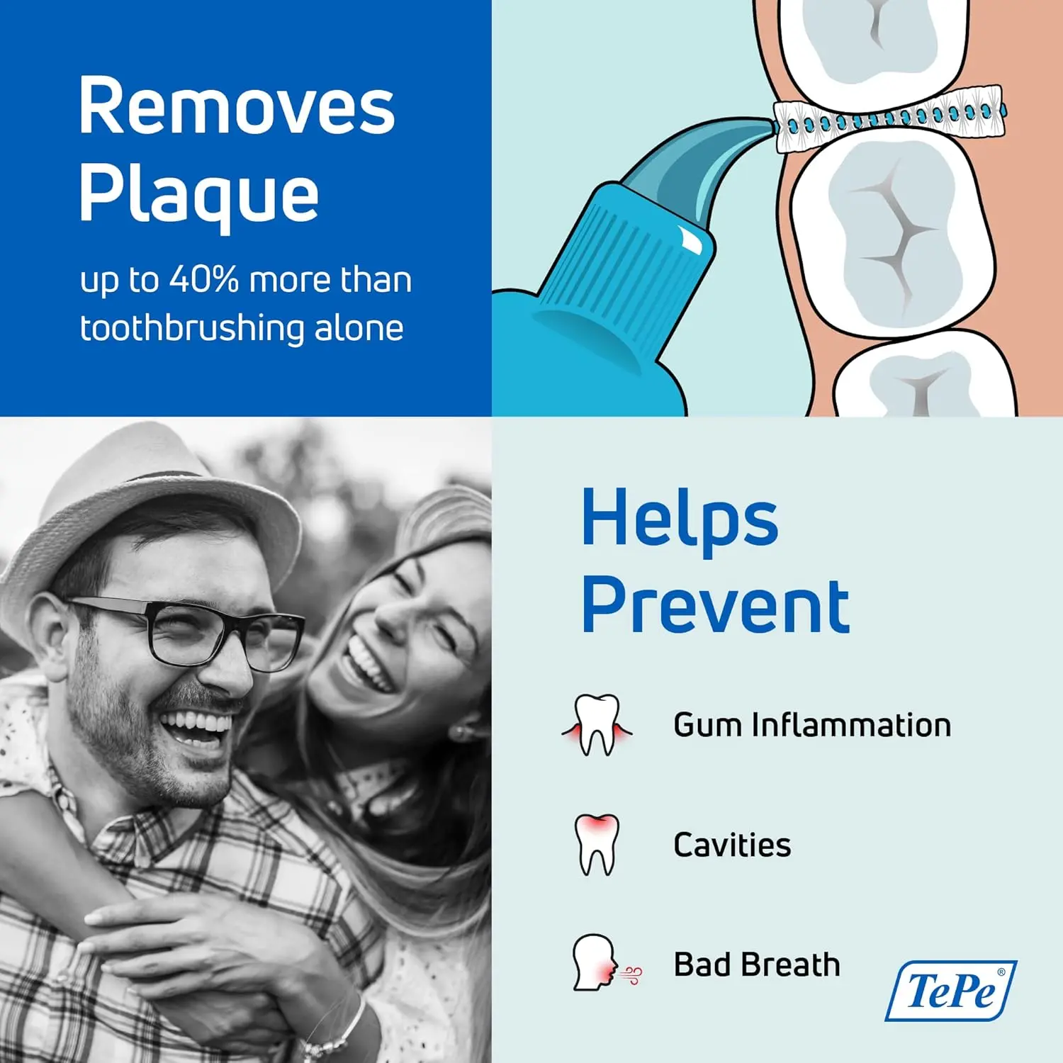 A pack of 25 TePe Original interdental brushes in orange, sized 0.45mm, designed for gentle and effective cleaning between teeth, promoting healthy gums and preventing bad breath.