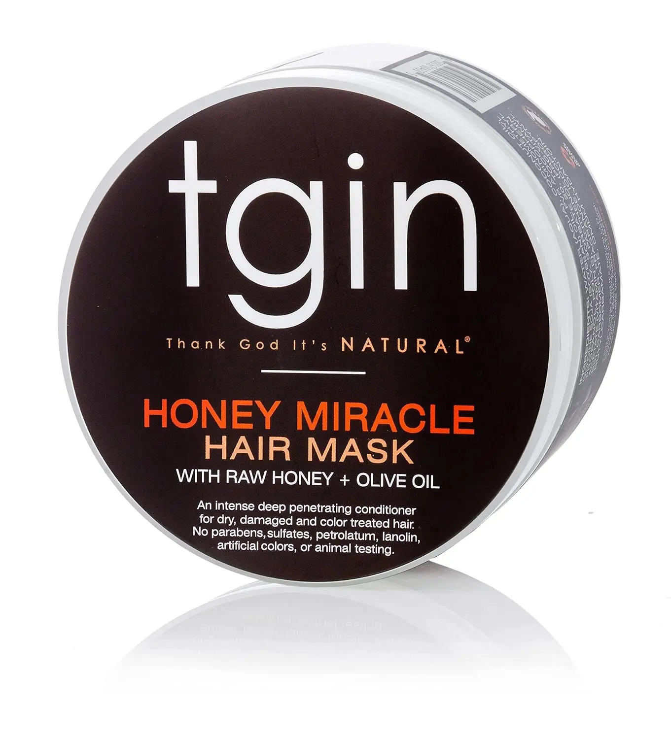 tgin Honey Miracle Hair Mask deep conditions and repairs dry, damaged, and color-treated curly hair with raw honey, olive oil, and jojoba oil for softer, shinier, healthier tresses.