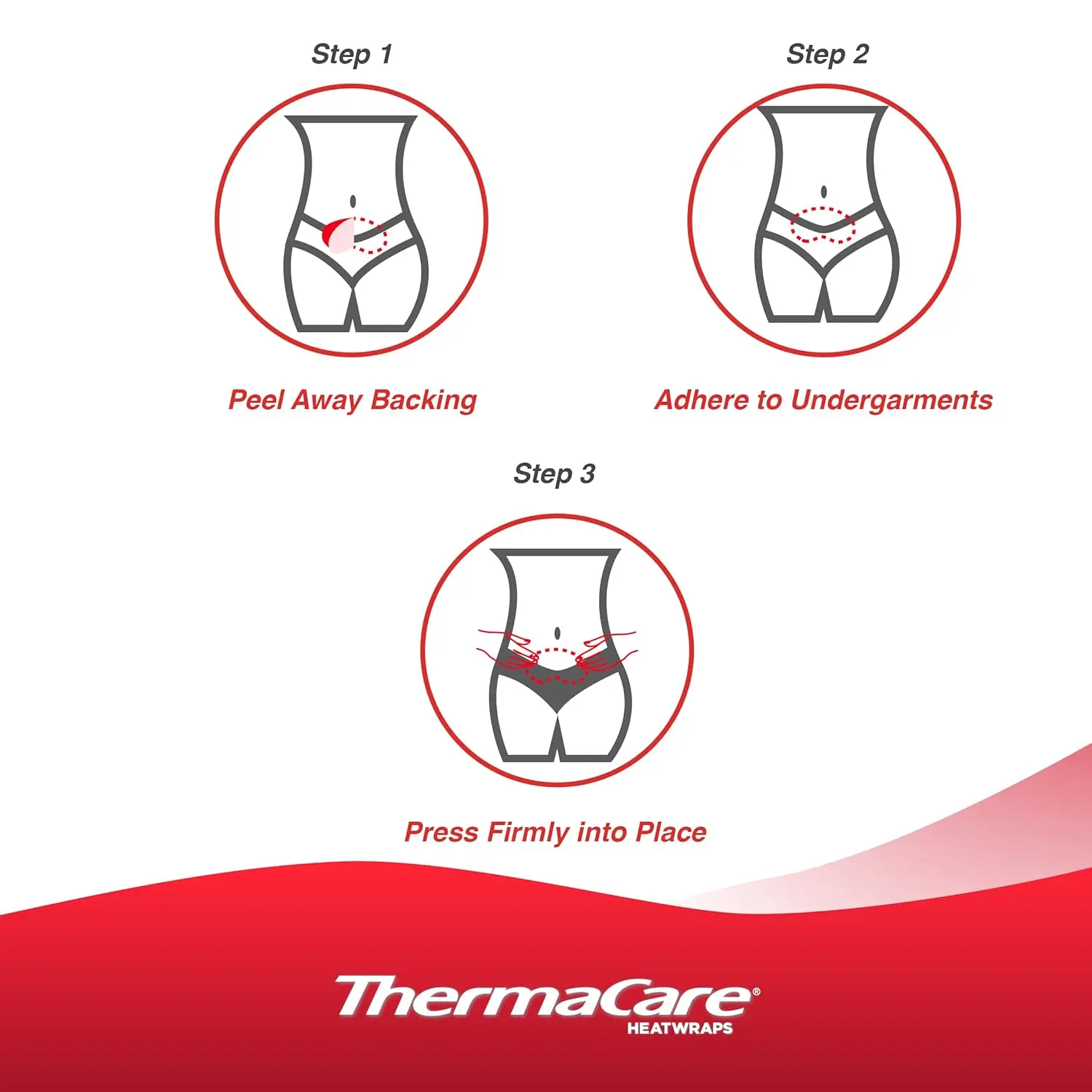 Thermacare Menstrual Relief Heatwraps provide soothing, discreet 8-hour heat therapy for menstrual cramp pain, designed to conform comfortably under clothing.