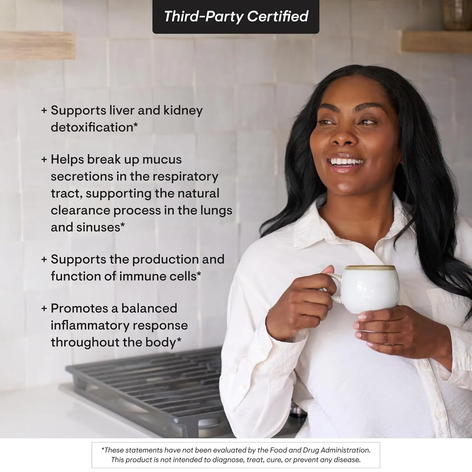 Thorne NAC N-Acetylcysteine 500mg capsules supporting respiratory health, immune function, and liver and kidney detox.