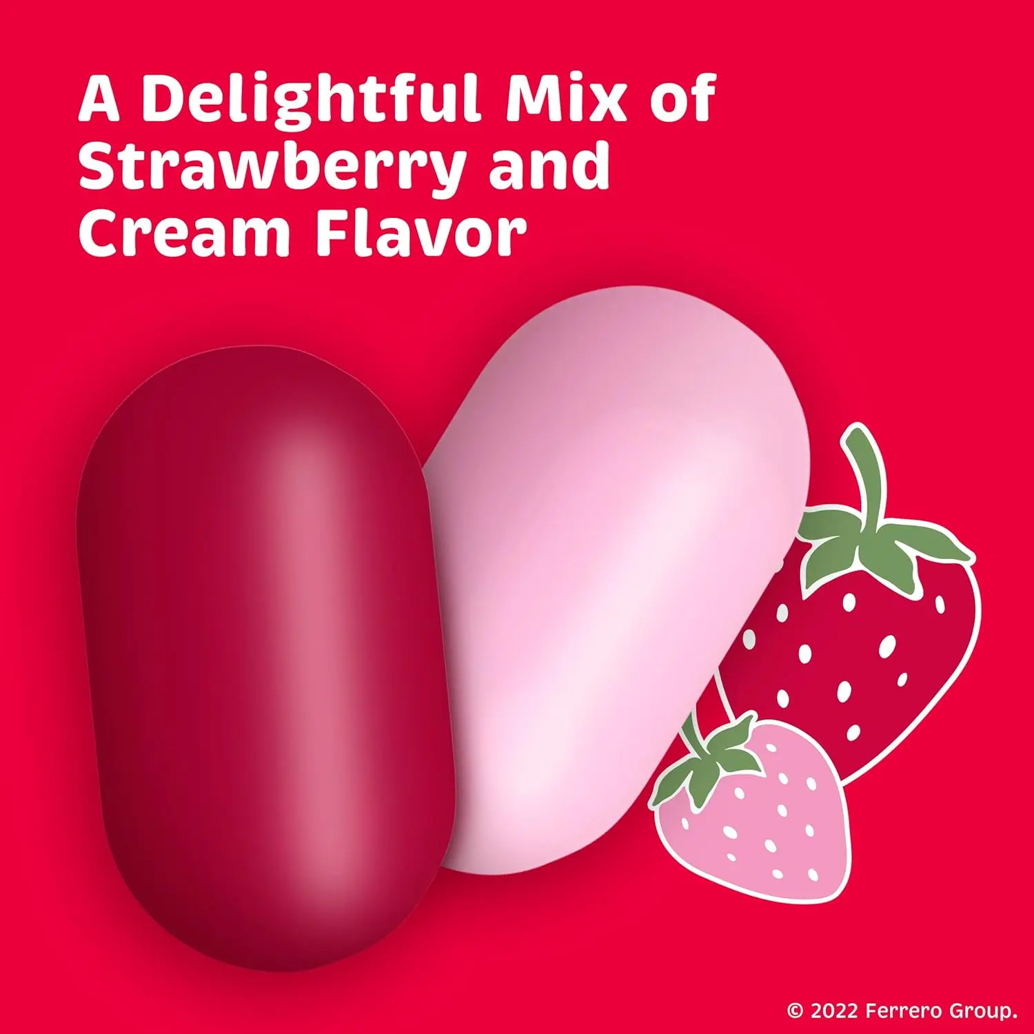 Twelve packs of Tic Tac Strawberry and Cream flavored mints, perfect for on-the-go refreshment and sharing.