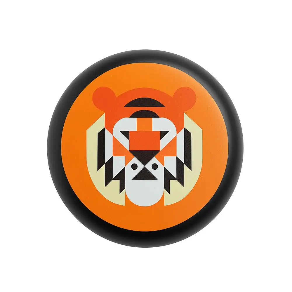 Dentosmile tiger-themed slim aligner case for orthodontic retainers, featuring magnetic closure and portable design.