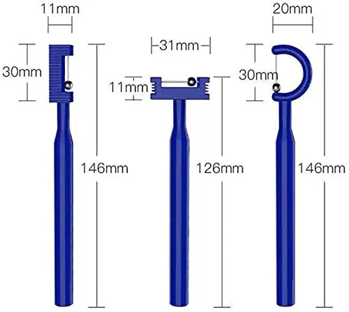 This oral sensory therapy tool kit includes three tongue tip lateralization and elevation tools designed to improve bite, chewing skills, jaw strength, coordination, and mobility, and to stretch the tongue frenulum, suitable for orthodontics and speech therapy.