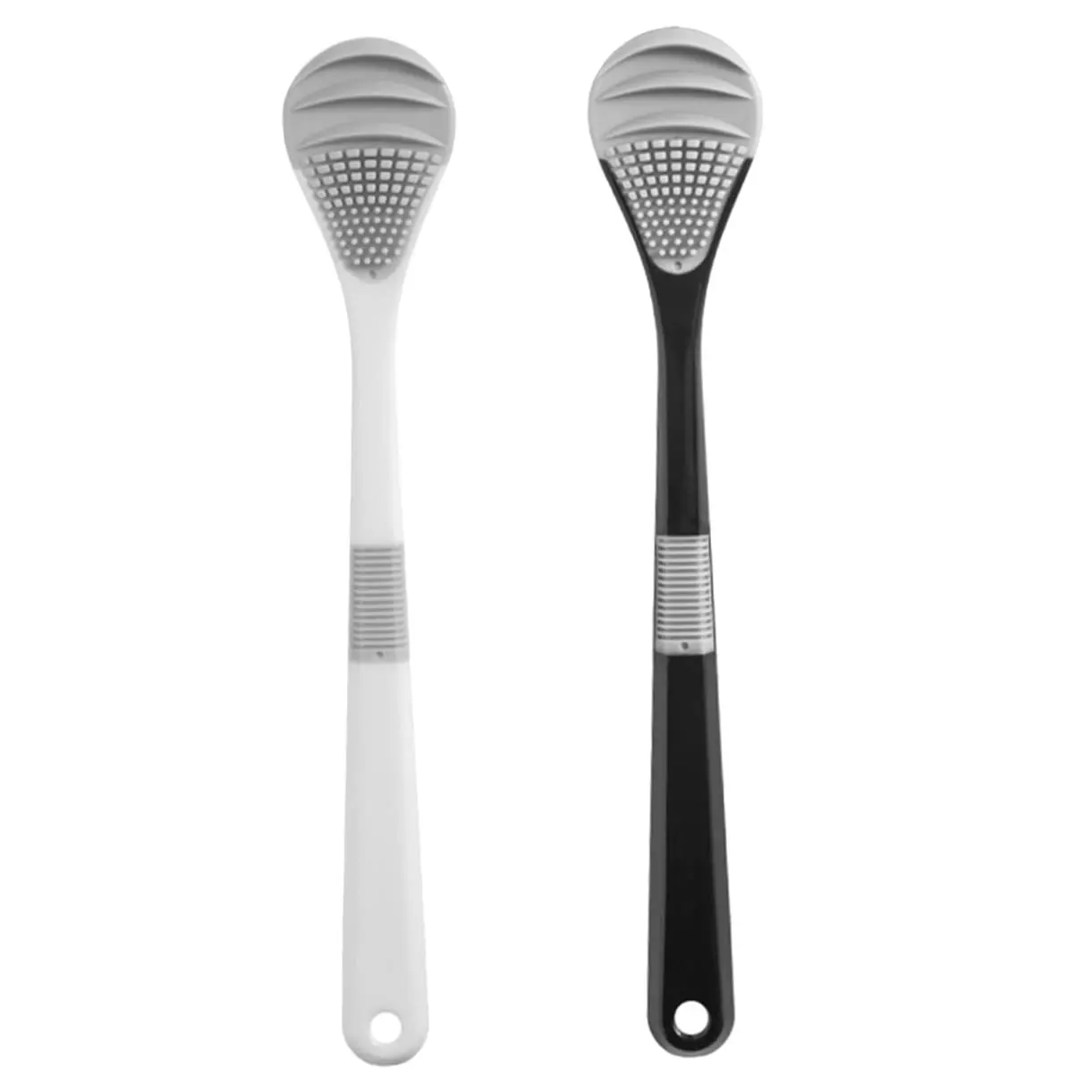 This tongue scraper for adults features a flexible, non-gagging design made from durable TPR material to gently remove residue and freshen breath for daily oral care.