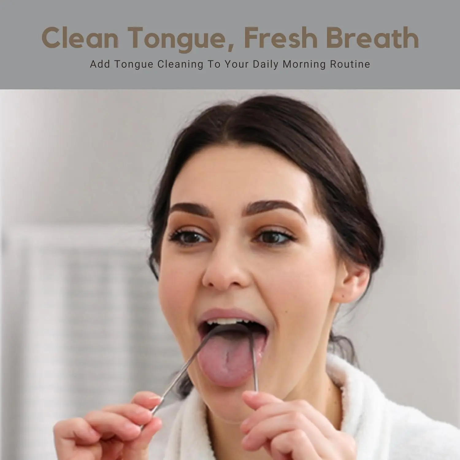 This stainless steel tongue scraper effectively removes buildup and food debris for fresher breath and improved oral hygiene, featuring a U-shaped design for easy use and a travel case for on-the-go care.