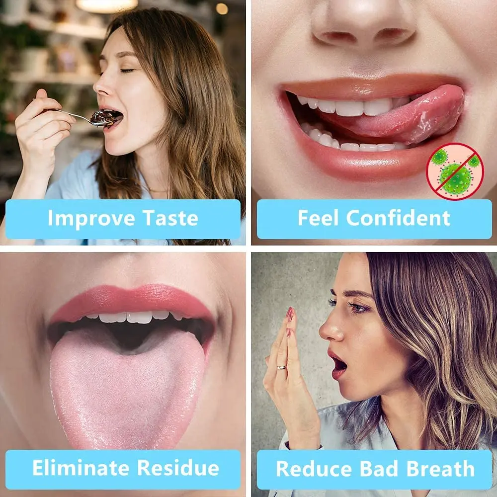 This two-pack of stainless steel tongue scrapers with a travel case provides professional oral hygiene for fresh breath.